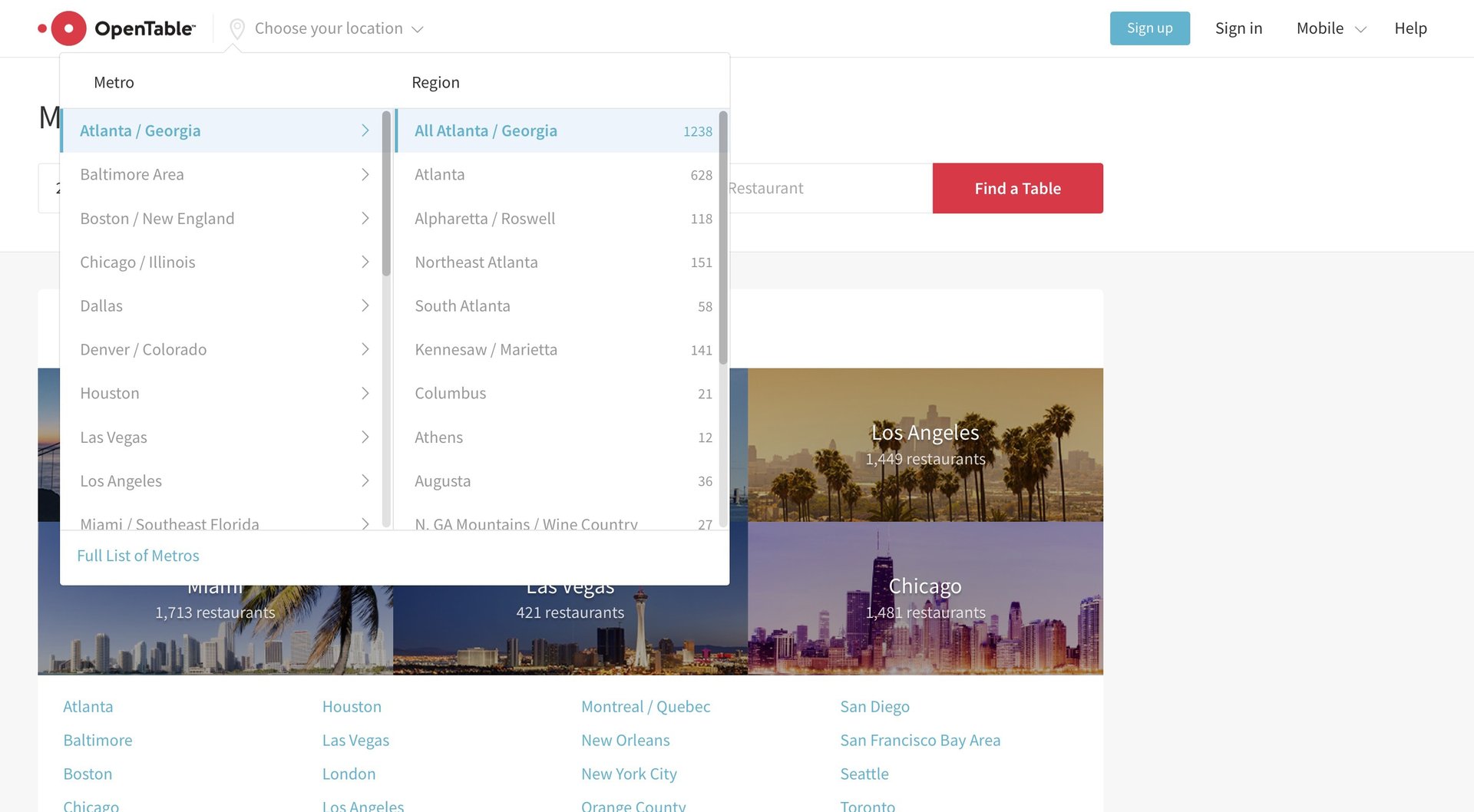 OpenTable
			 ux ui design