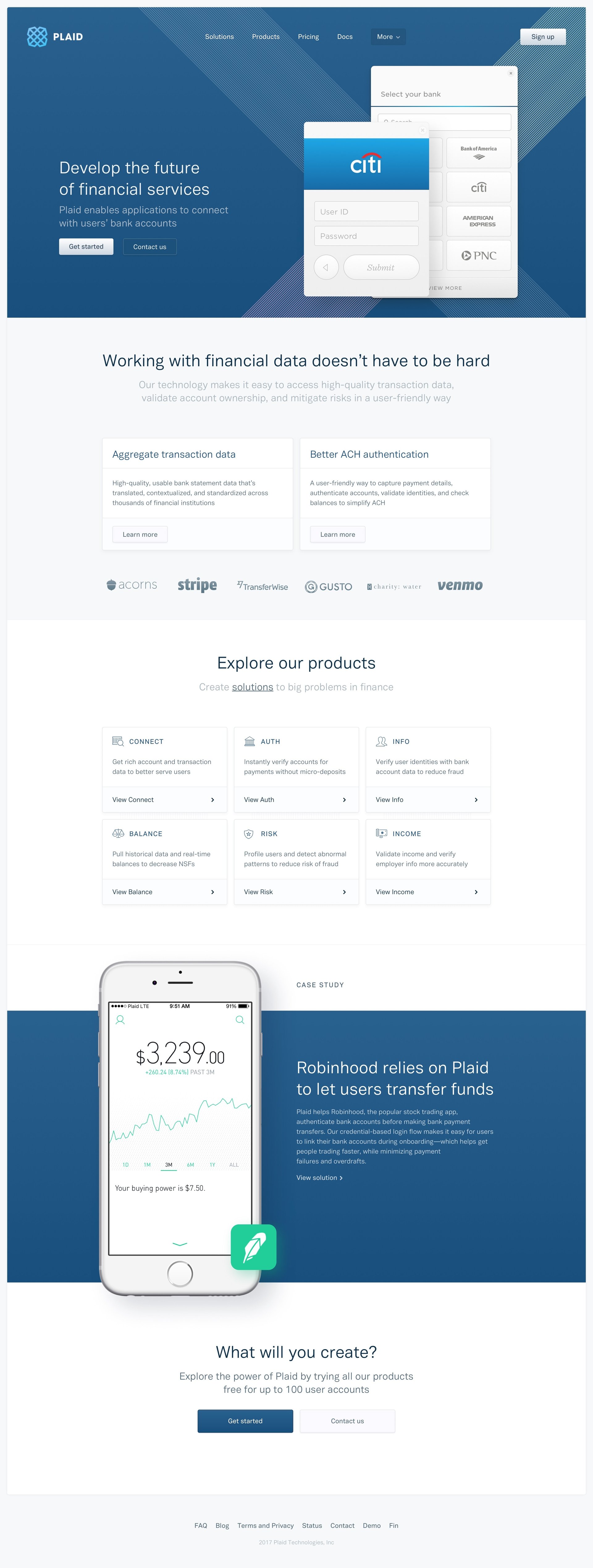 Plaid
				 page example