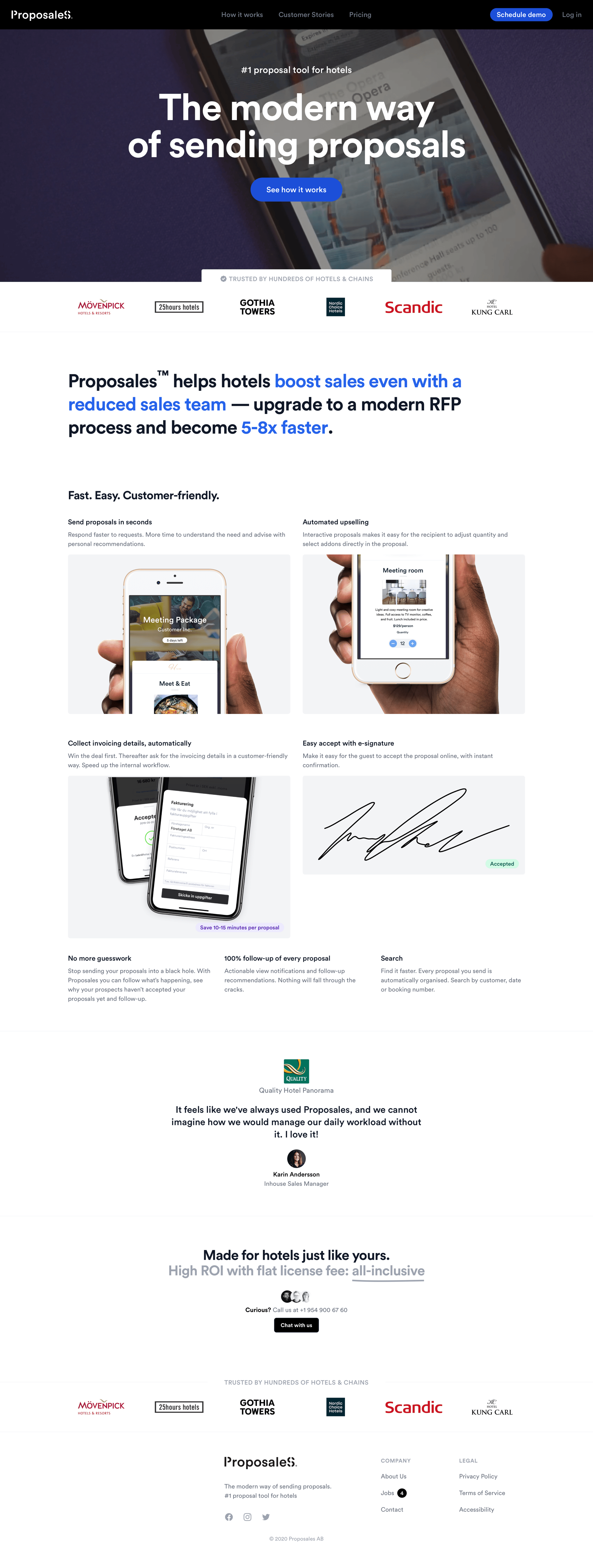 Proposales screen example