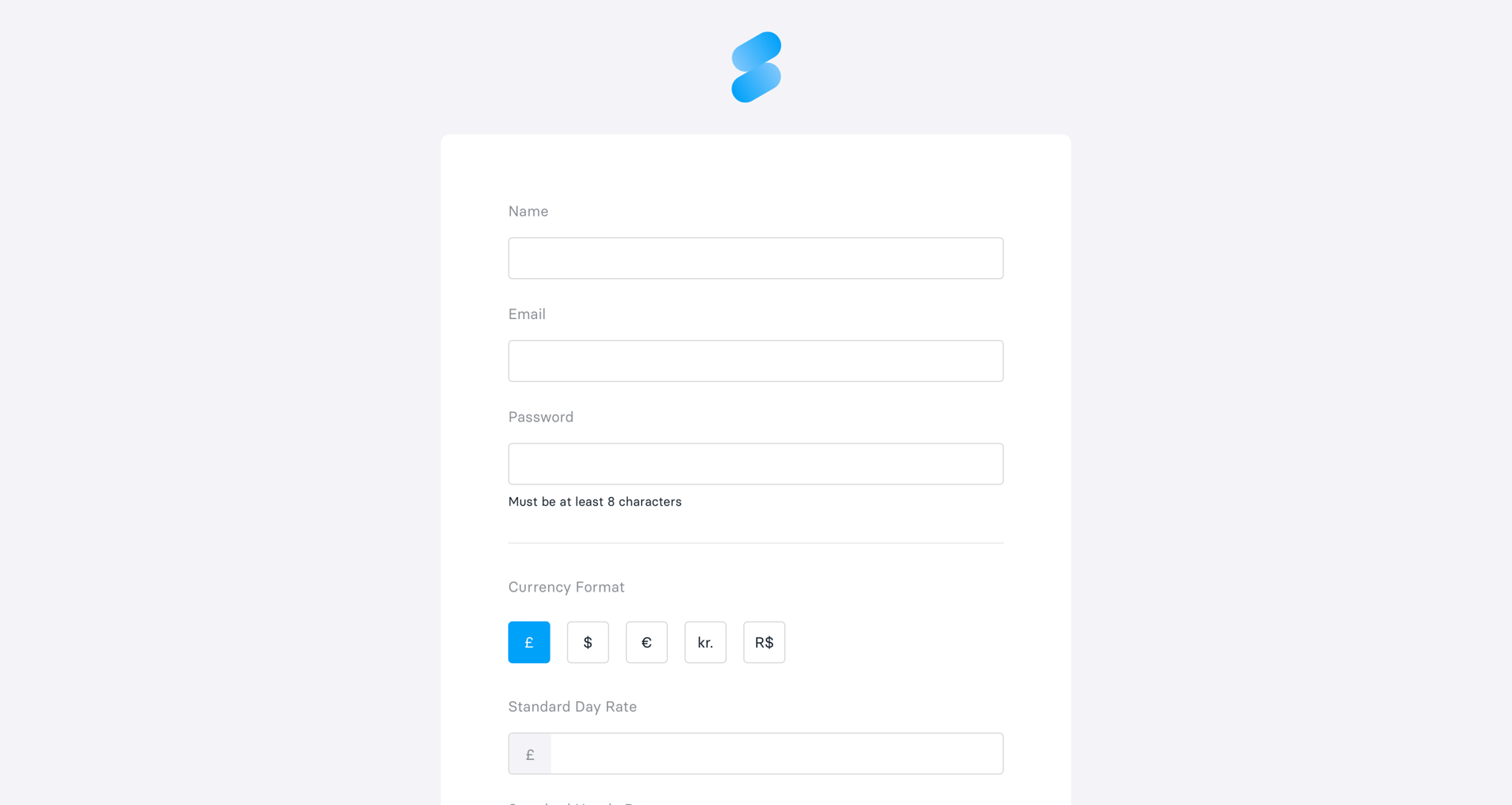 Slate
				onboarding page example