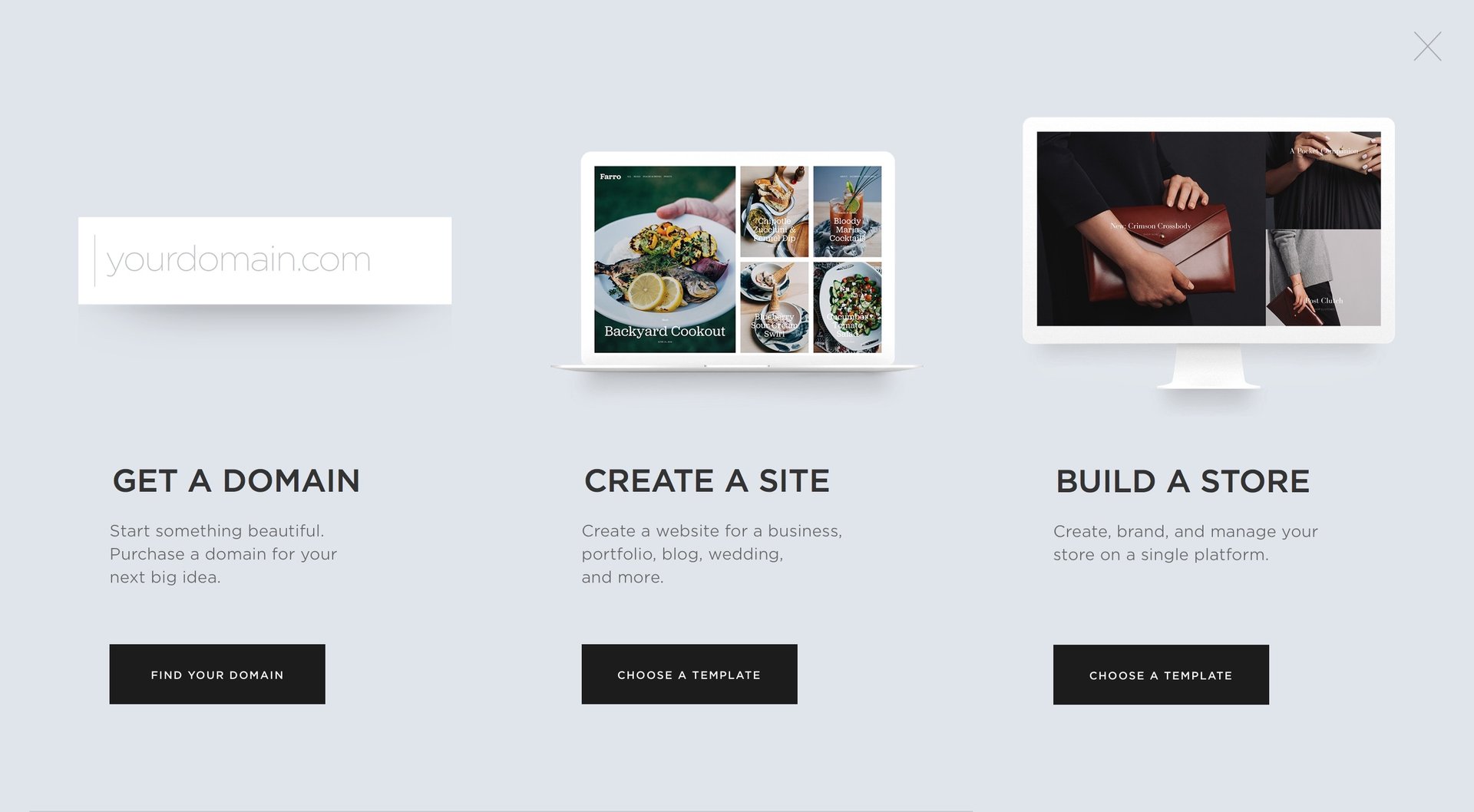 Squarespace
				signup page example