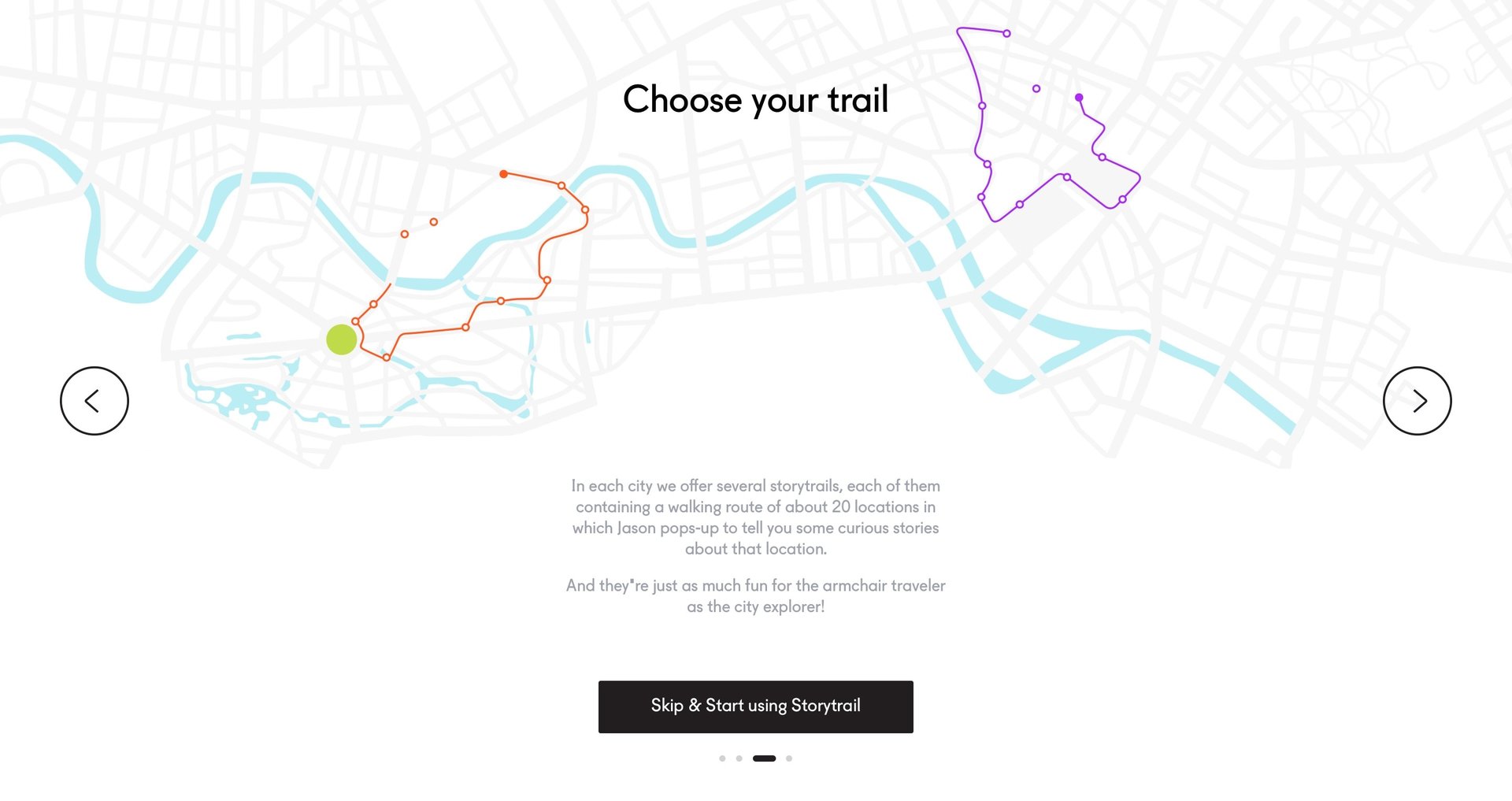 Storytrail
				onboarding page example