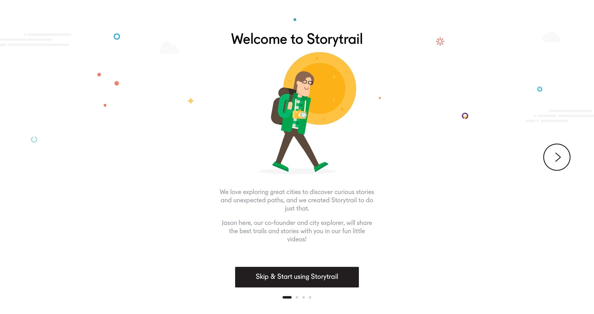 Storytrail screen example