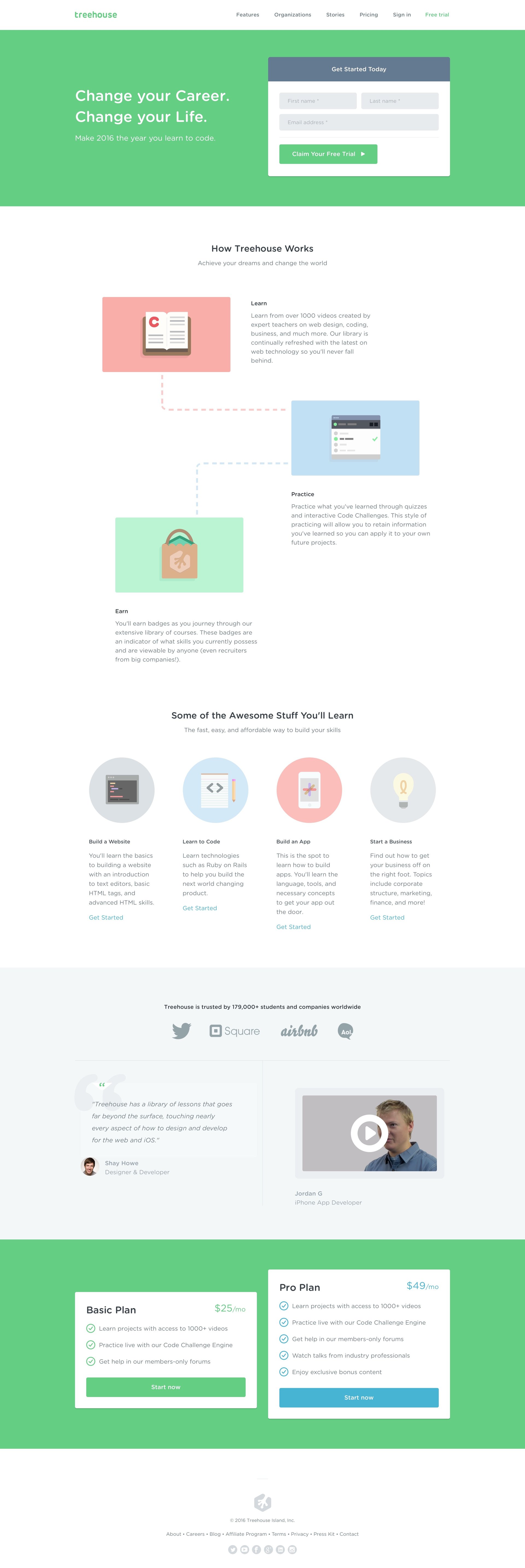 Treehouse
			   ux ui design
