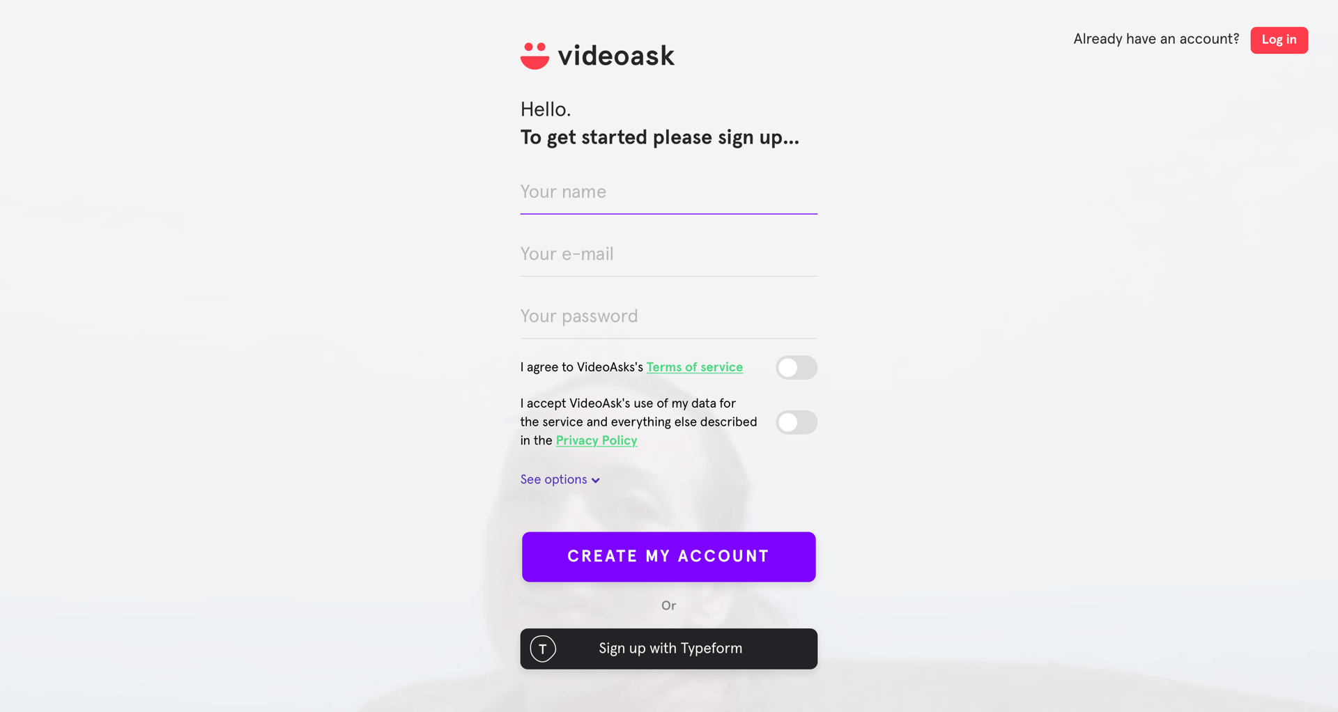 Videoask
				signup page example