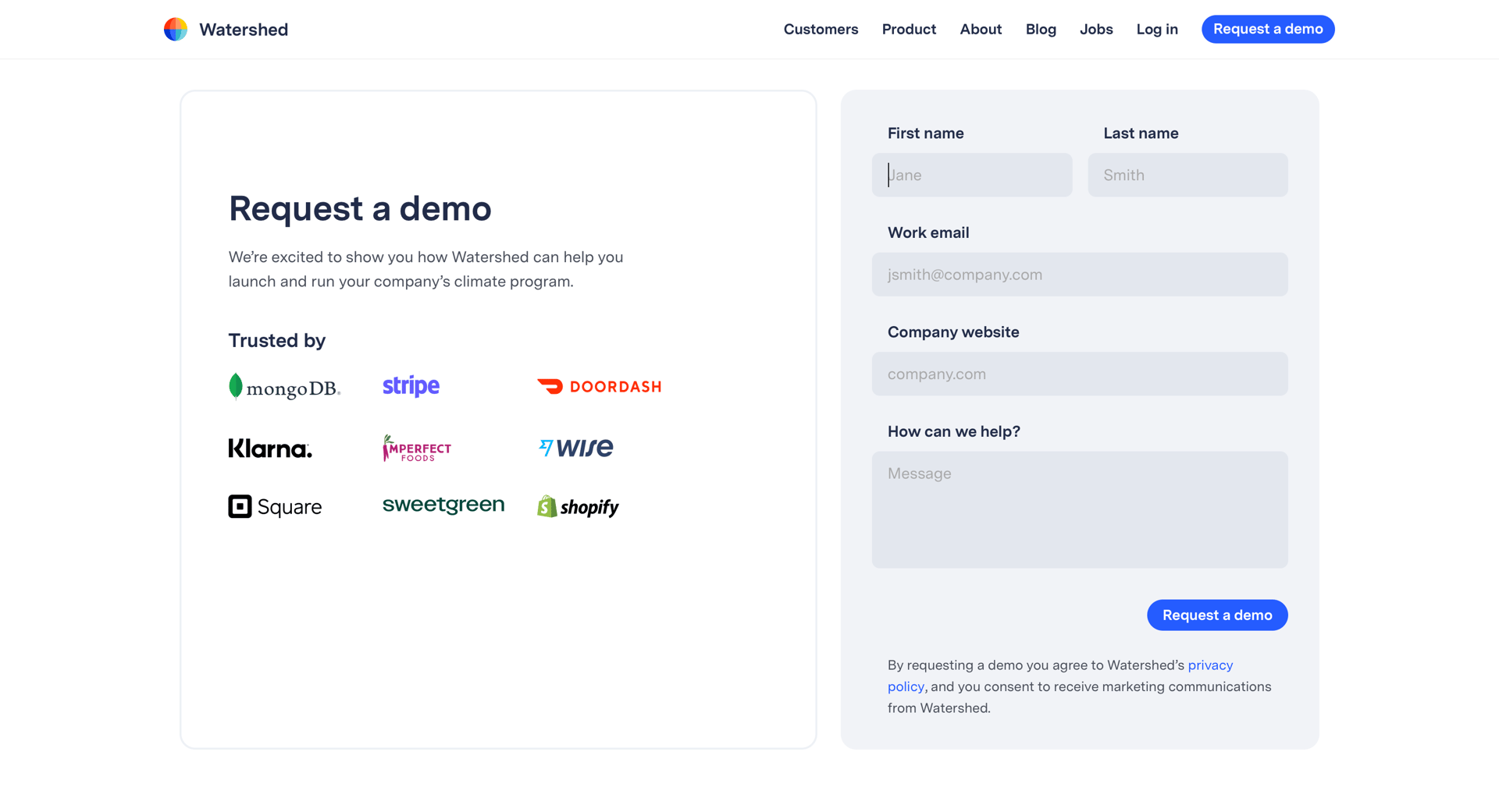 Watershed
				demo page example