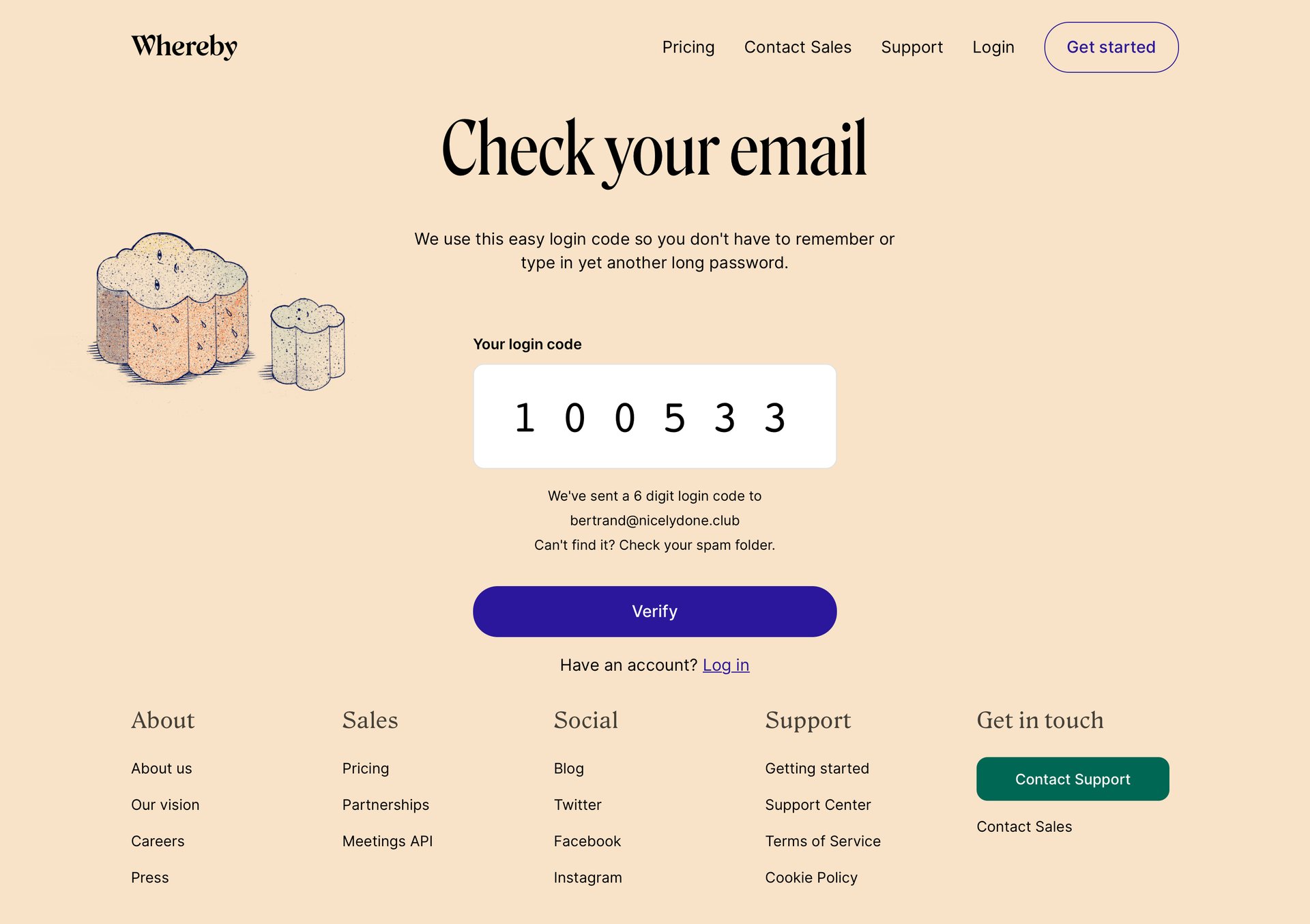Whereby
				signup page example