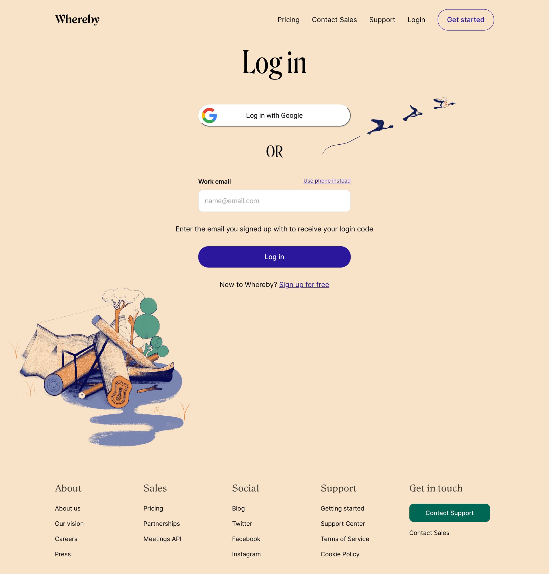 Whereby
				signin page example