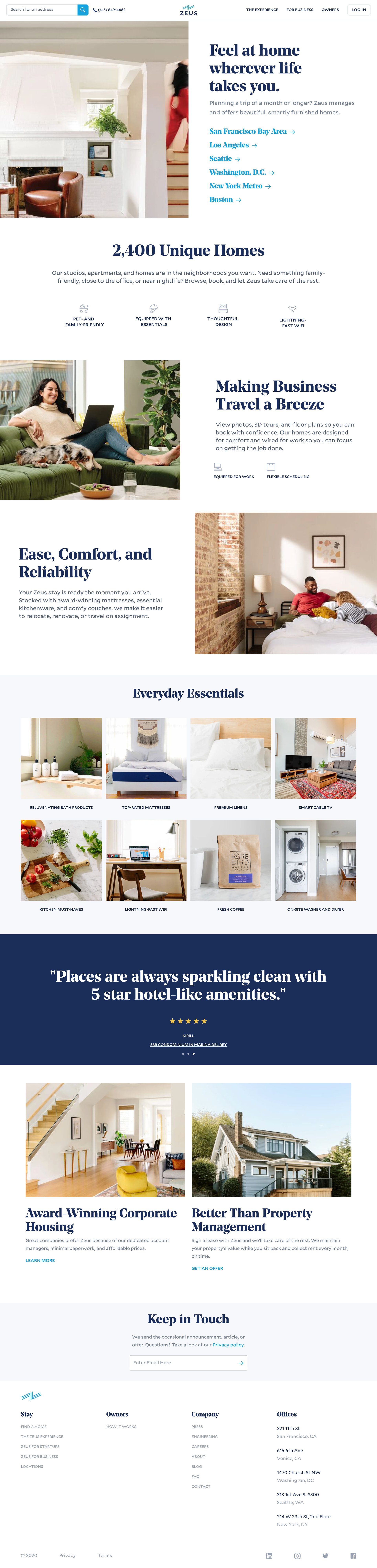 Zeus living screen example