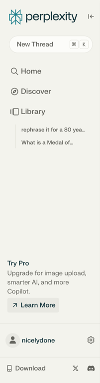Perplexity — Vertical list component