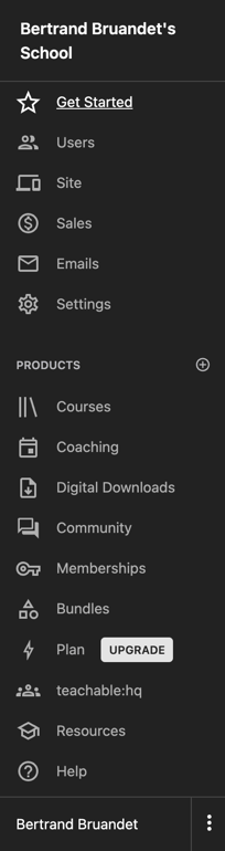 Teachable — Vertical navigation component