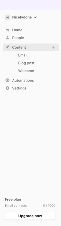 Audienceful — Vertical navigation component