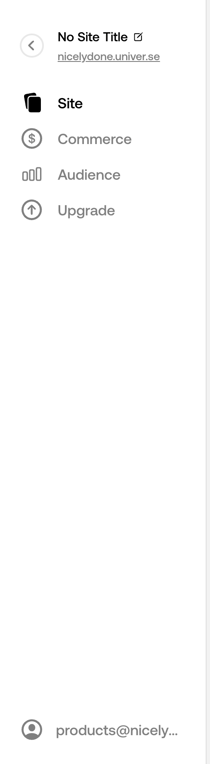 Universe — Vertical navigation component