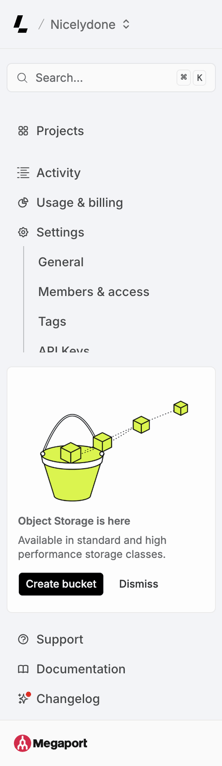 Latitude.sh — Vertical navigation component
