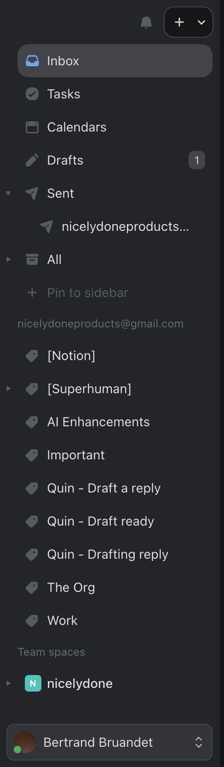 Missive — Vertical navigation component