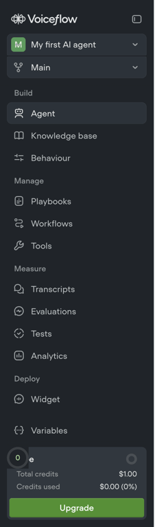 Voiceflow — Vertical navigation component