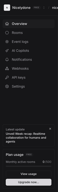 Liveblocks — Vertical navigation component