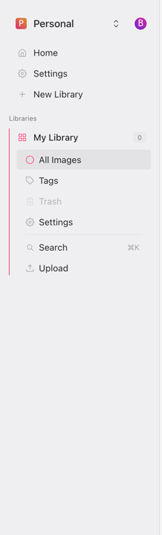 Raster — Vertical navigation component