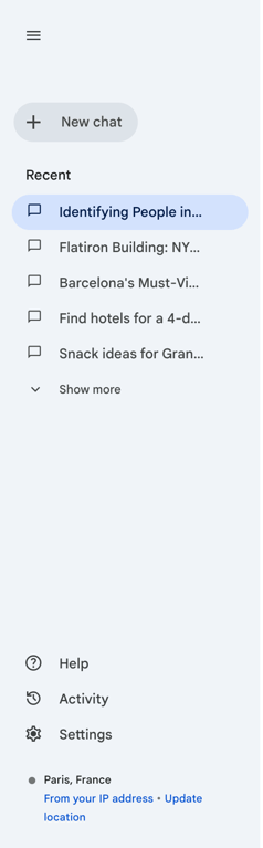Gemini — Vertical navigation component