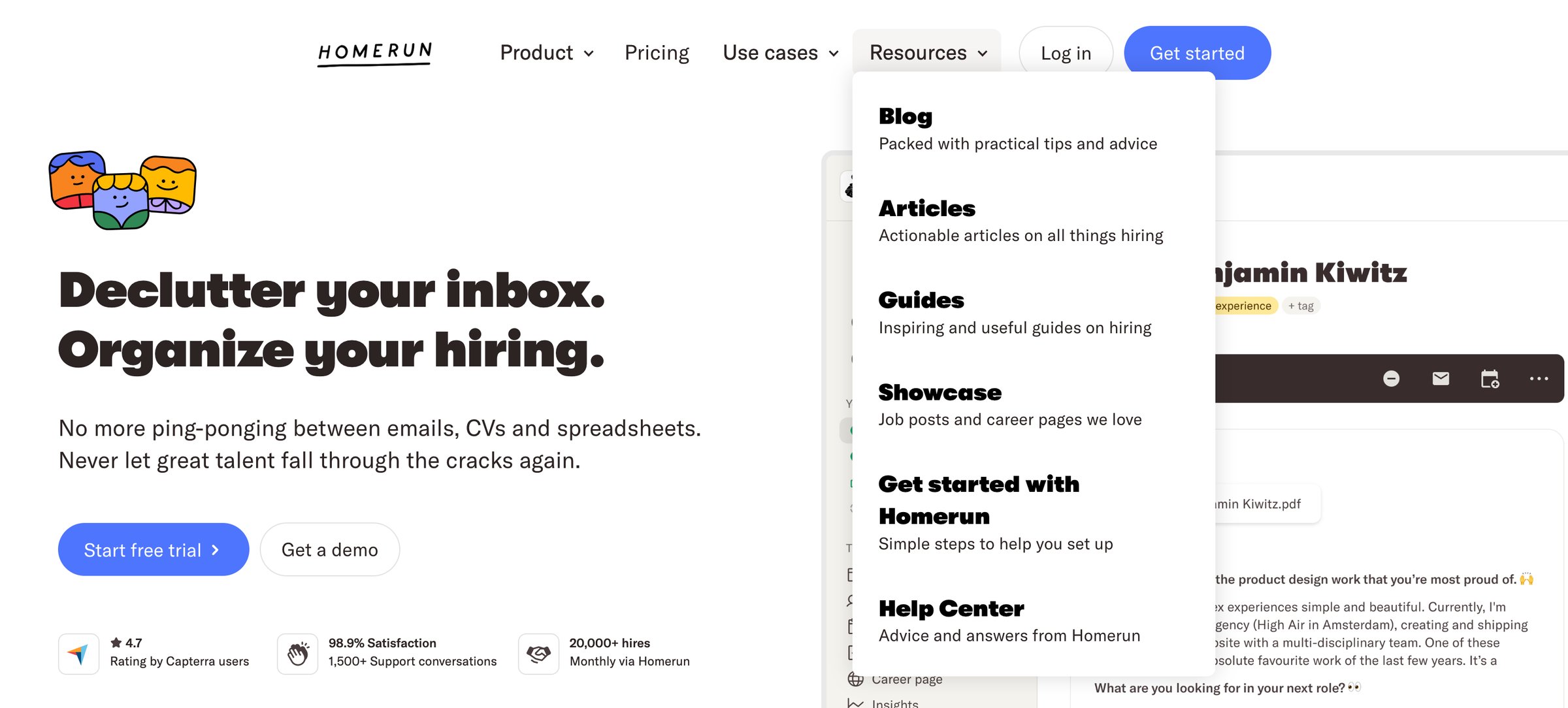 Homerun - Homerun Your radically easy-to-use hiring tool for small business screen