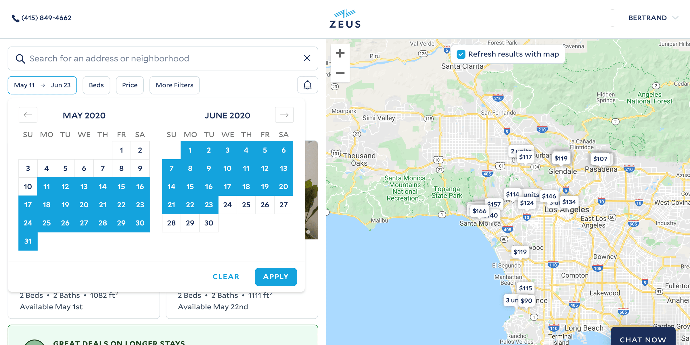 Zeus living - Period filter screen
