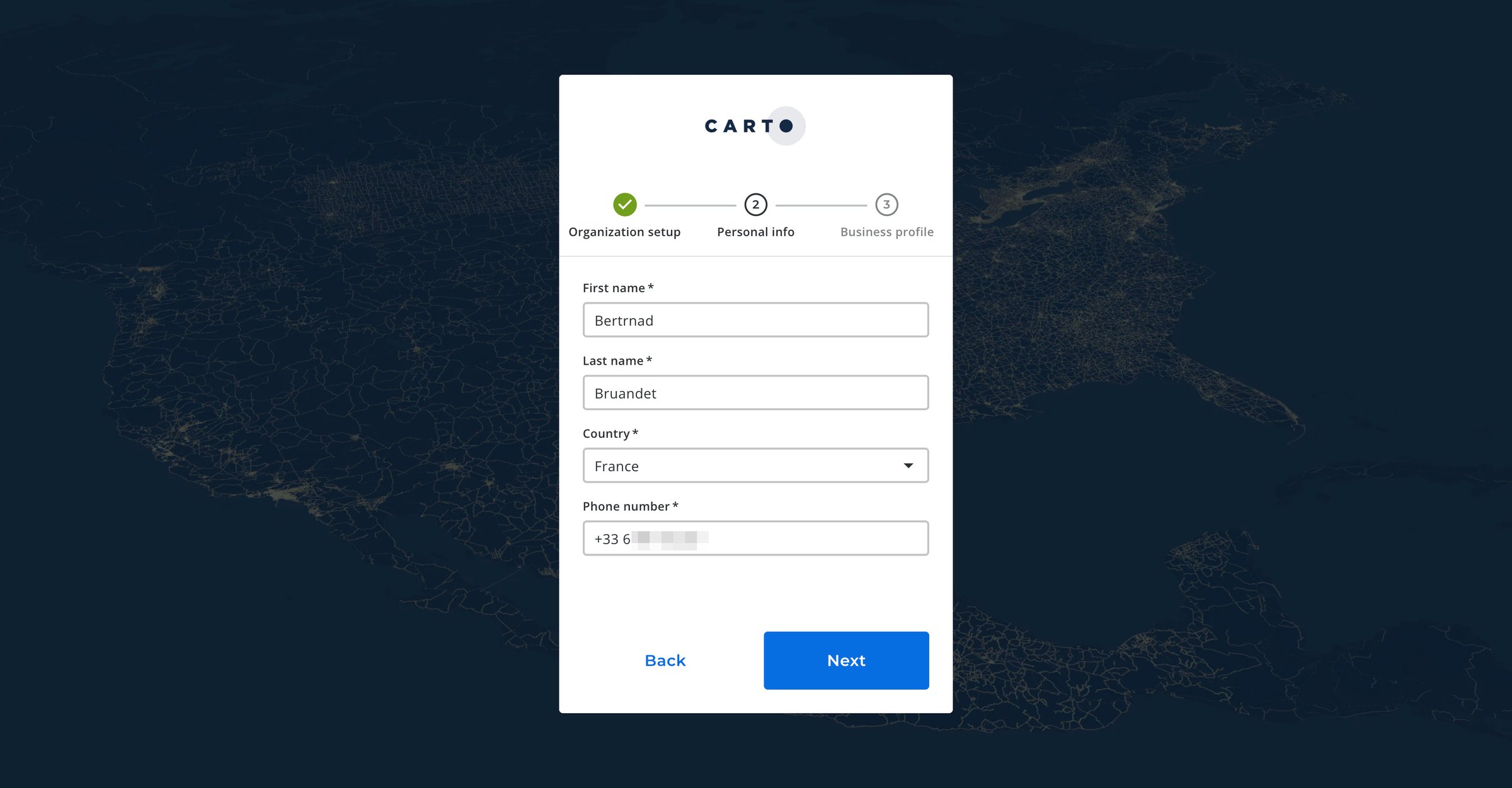CARTO Accounts from Carto