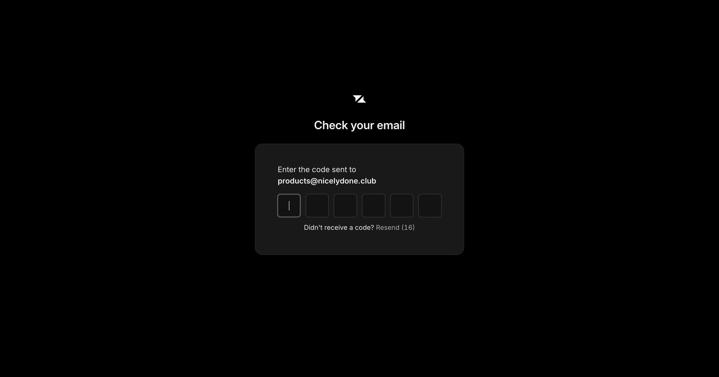 Liveblocks - Check your email screen