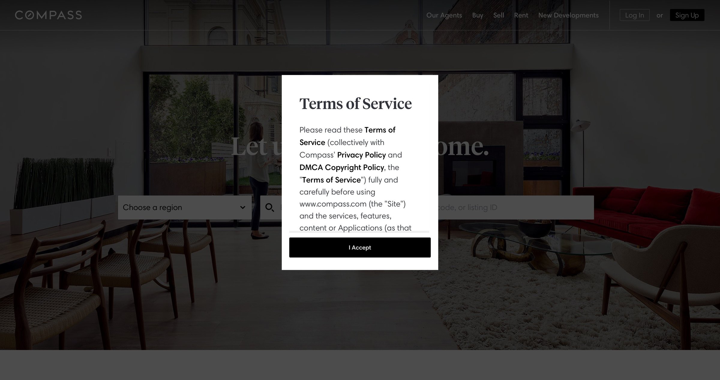 Compass - Notification screen