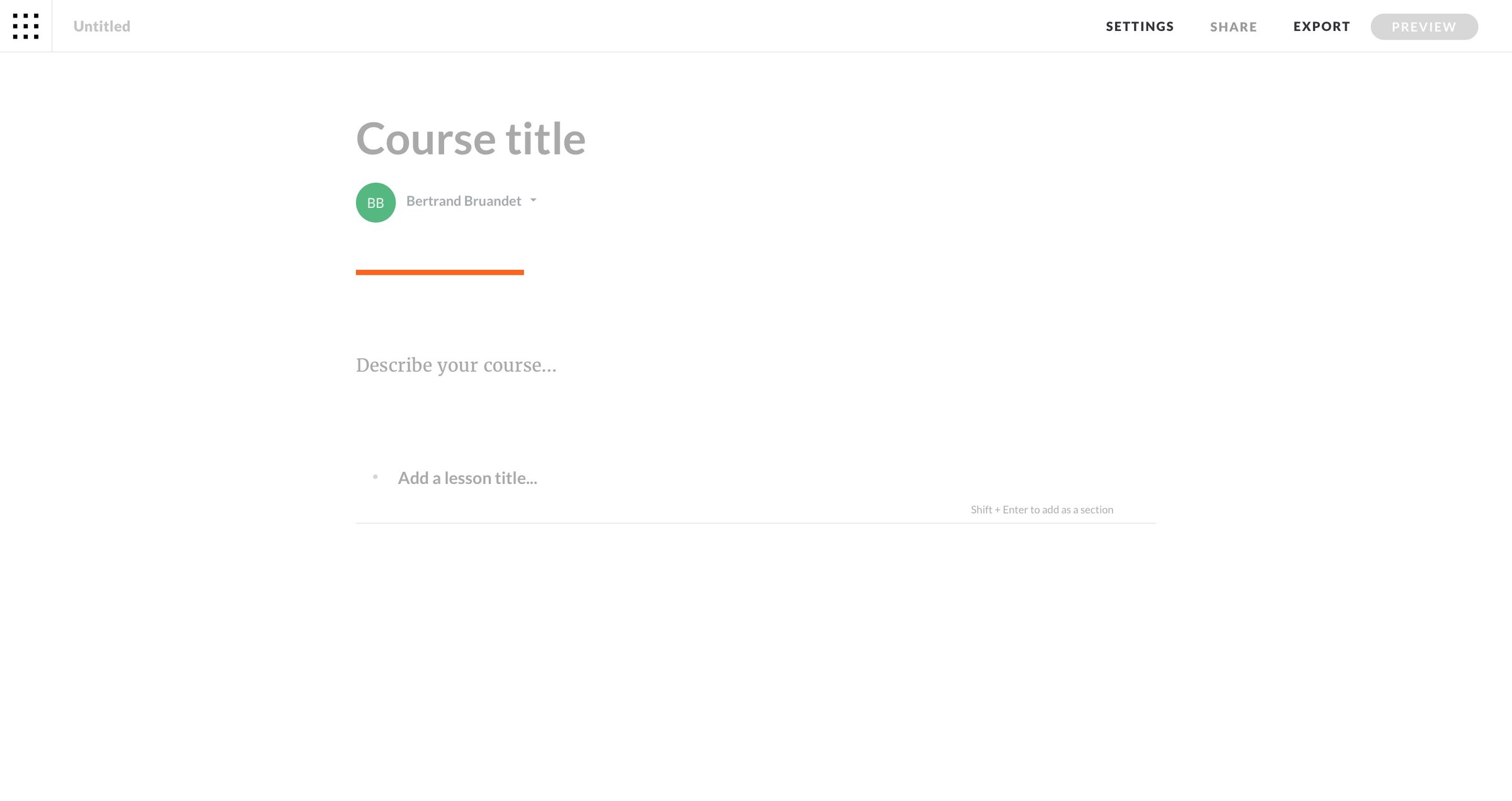 Articulate - Create screen