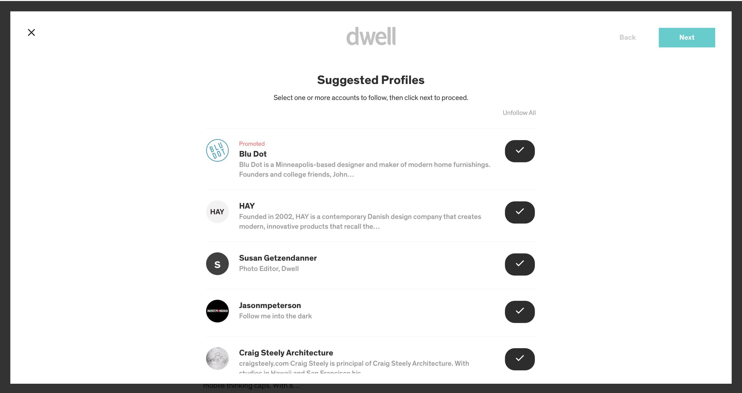 Dwell - Onboarding screen