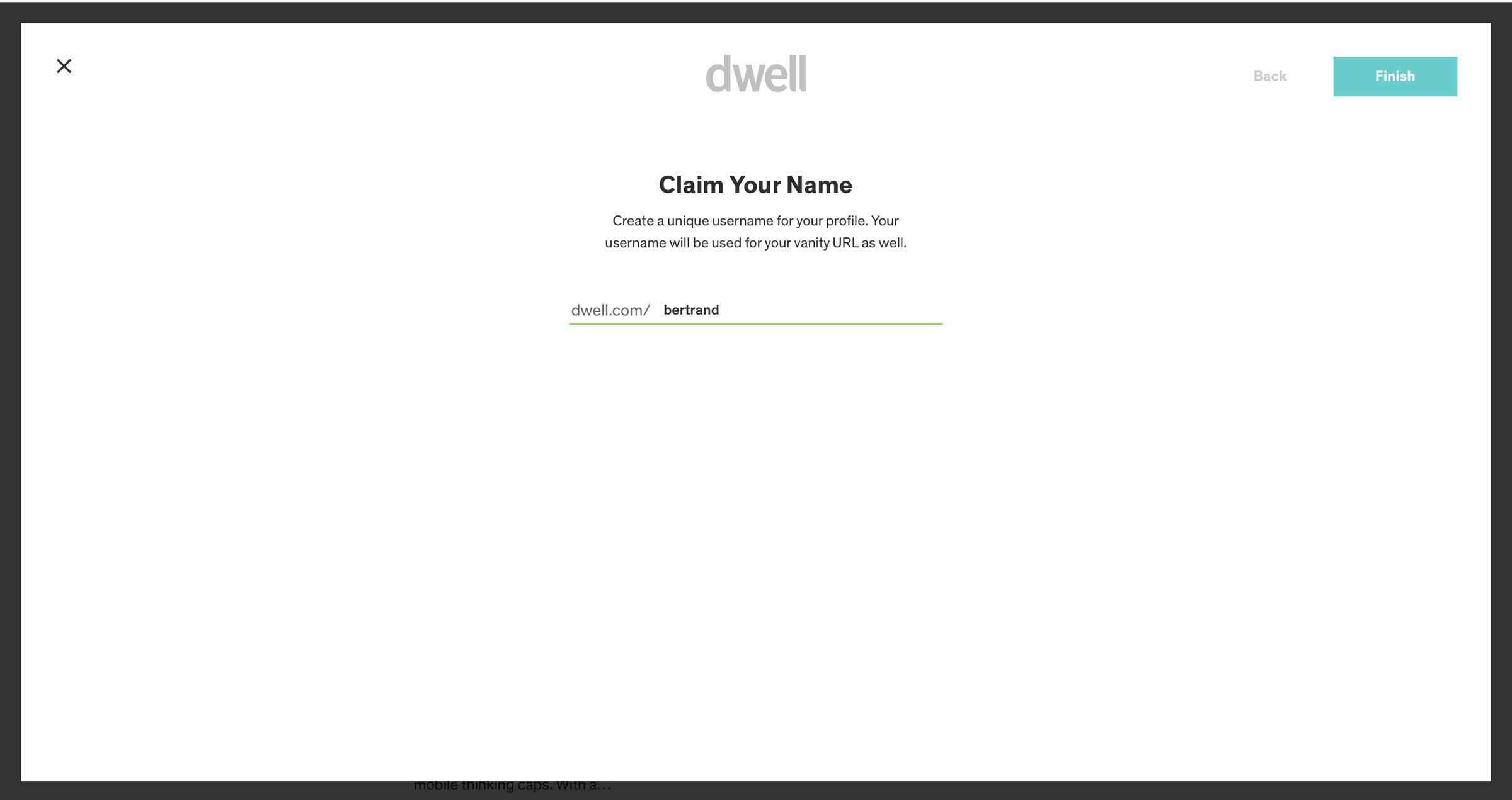 Dwell - Onboarding screen