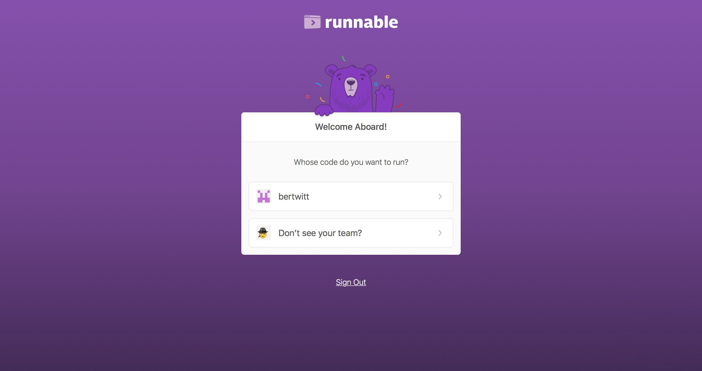 Runnable - Onboarding screen