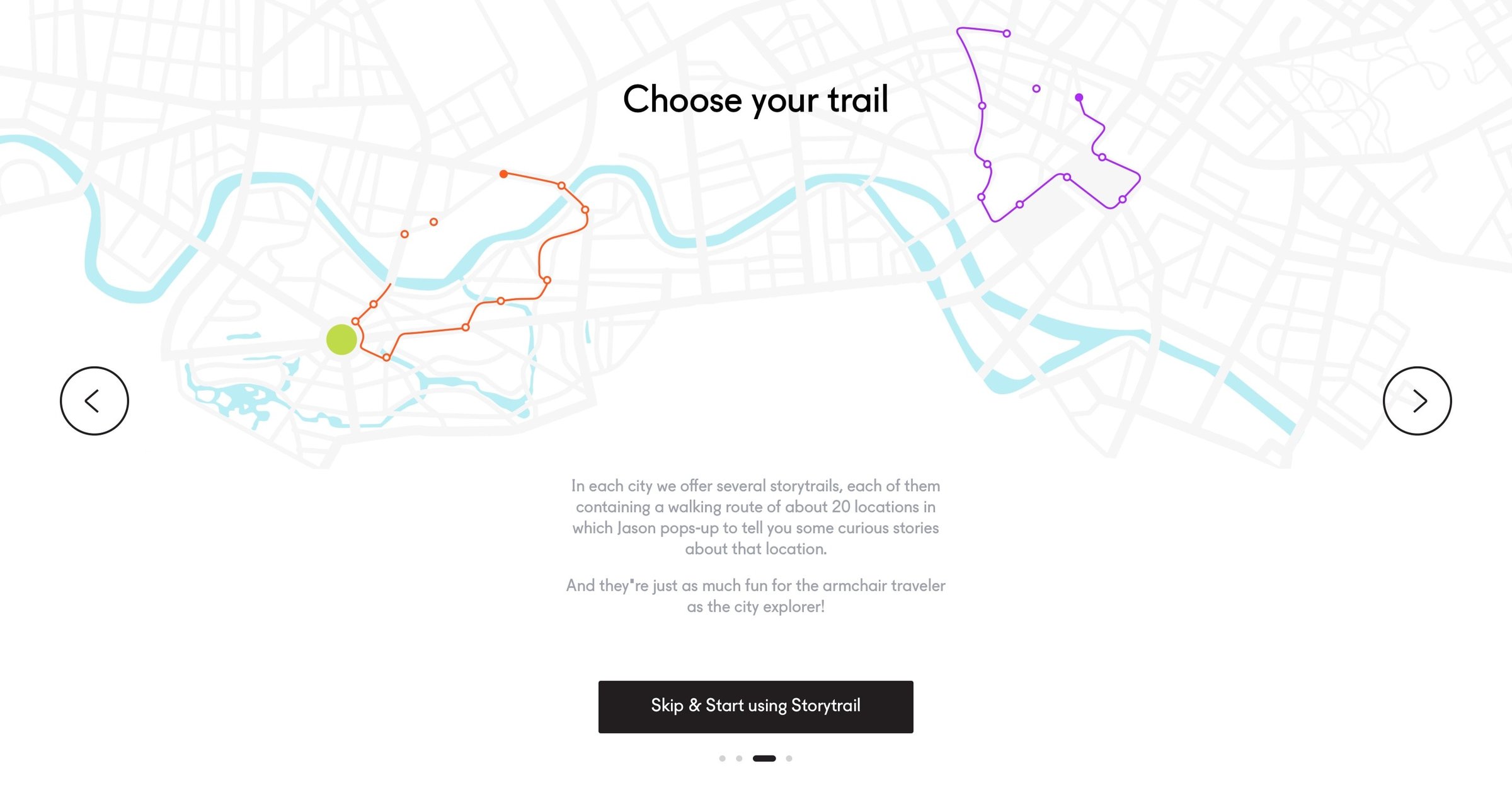 Storytrail - Onboarding screen