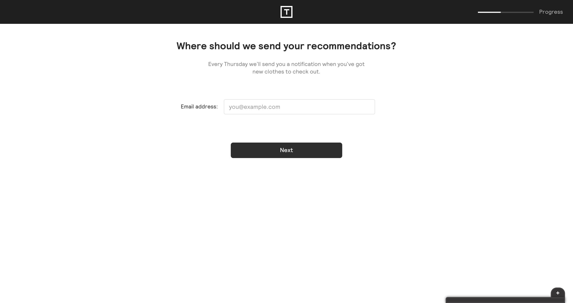 Thread - Onboarding screen