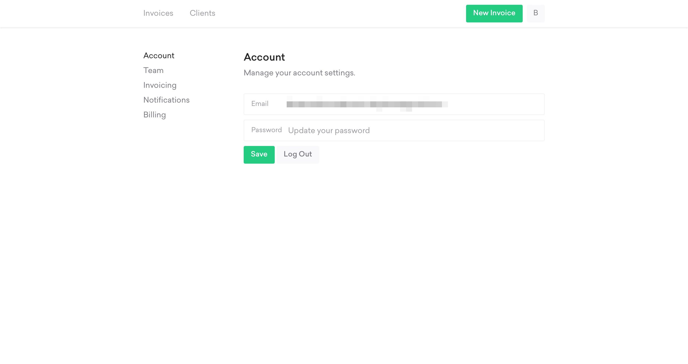 Two cards - Settings screen