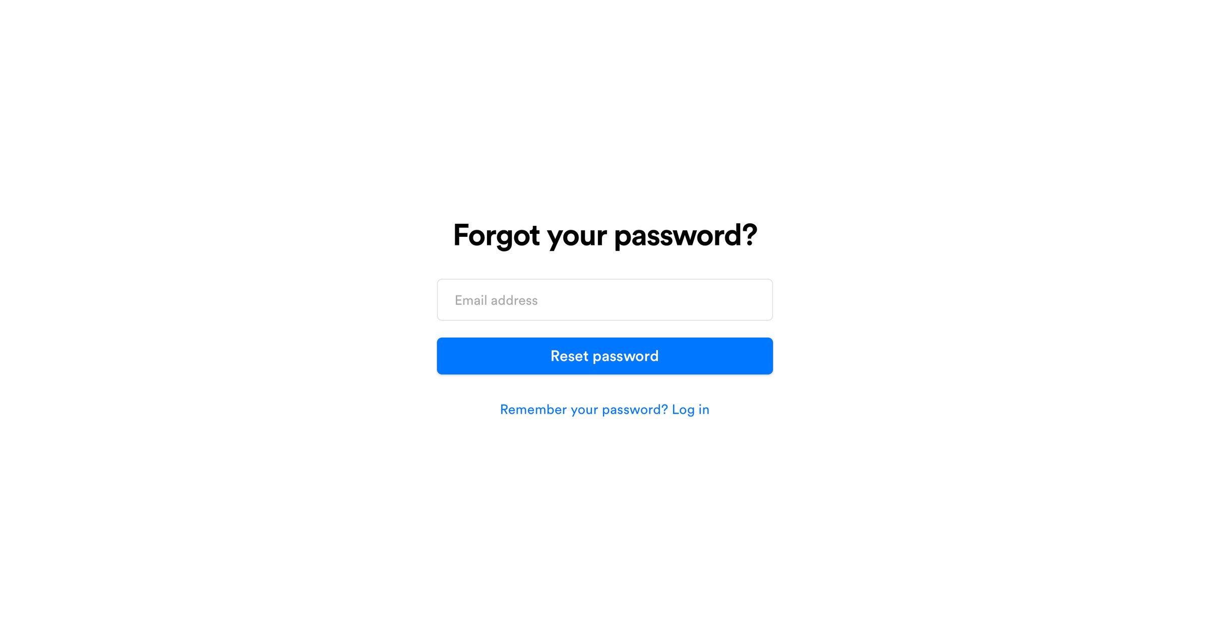 Forgotten password from Mollie
