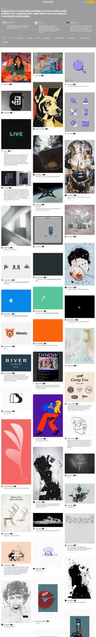 Explore screen