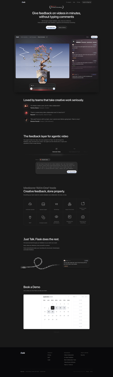 Flask screen