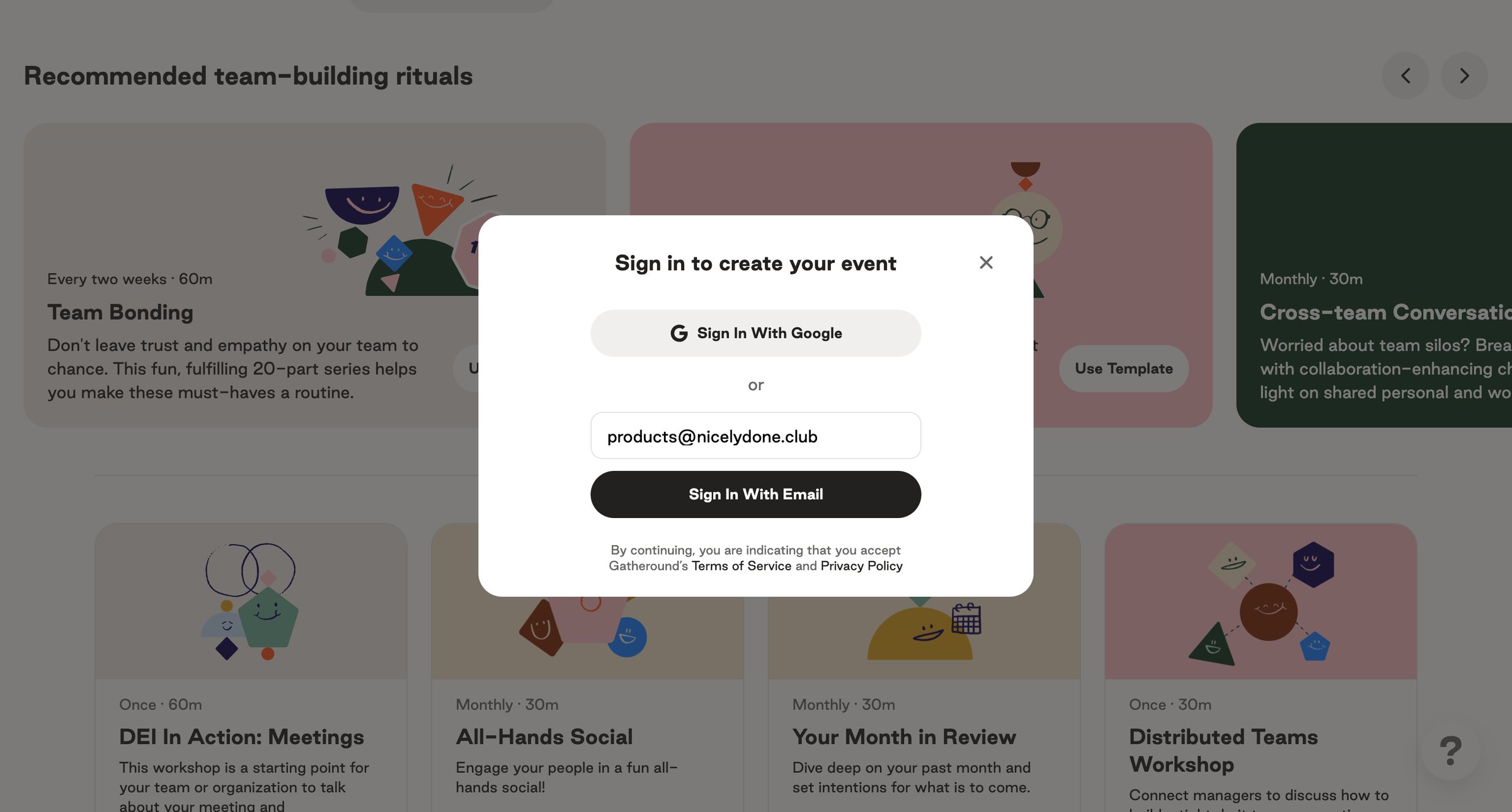 Gatheround - Gatheround — A better way to bring your people together screen