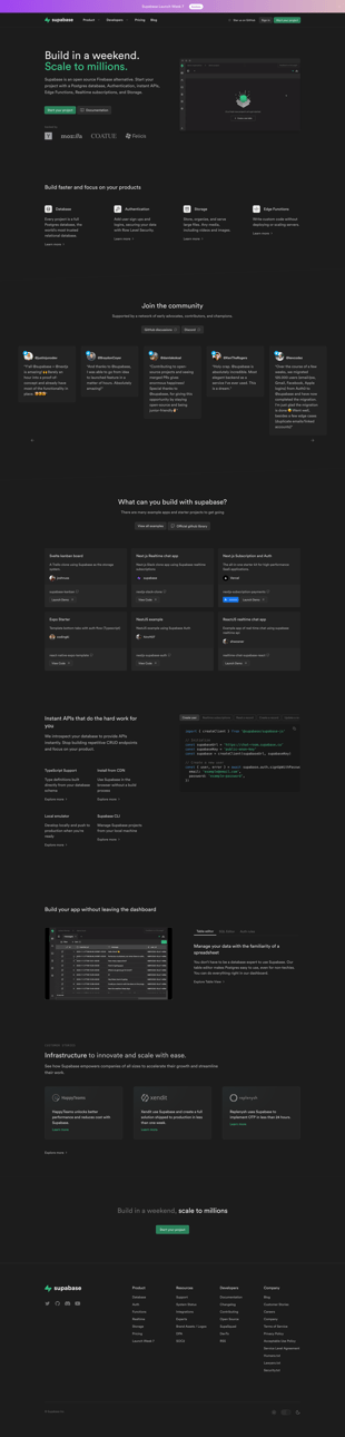 Supabase screen