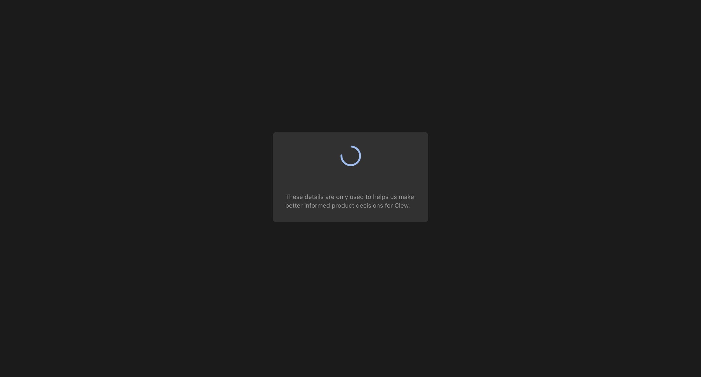 Clew - Clew | Signup screen