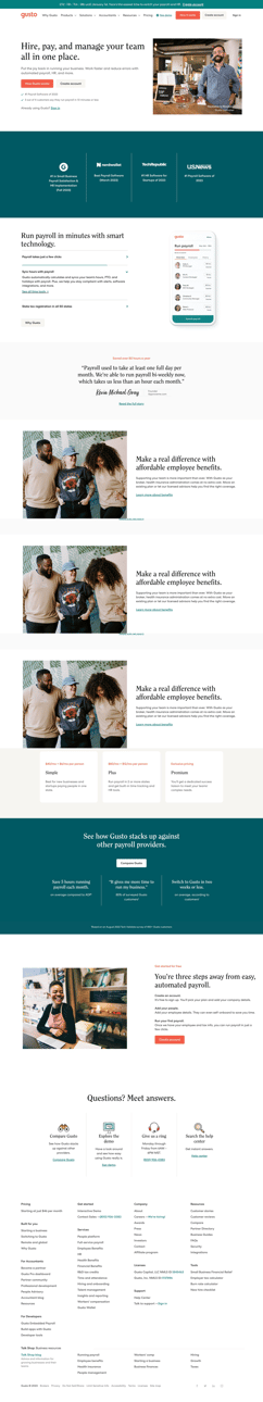 Gusto screen