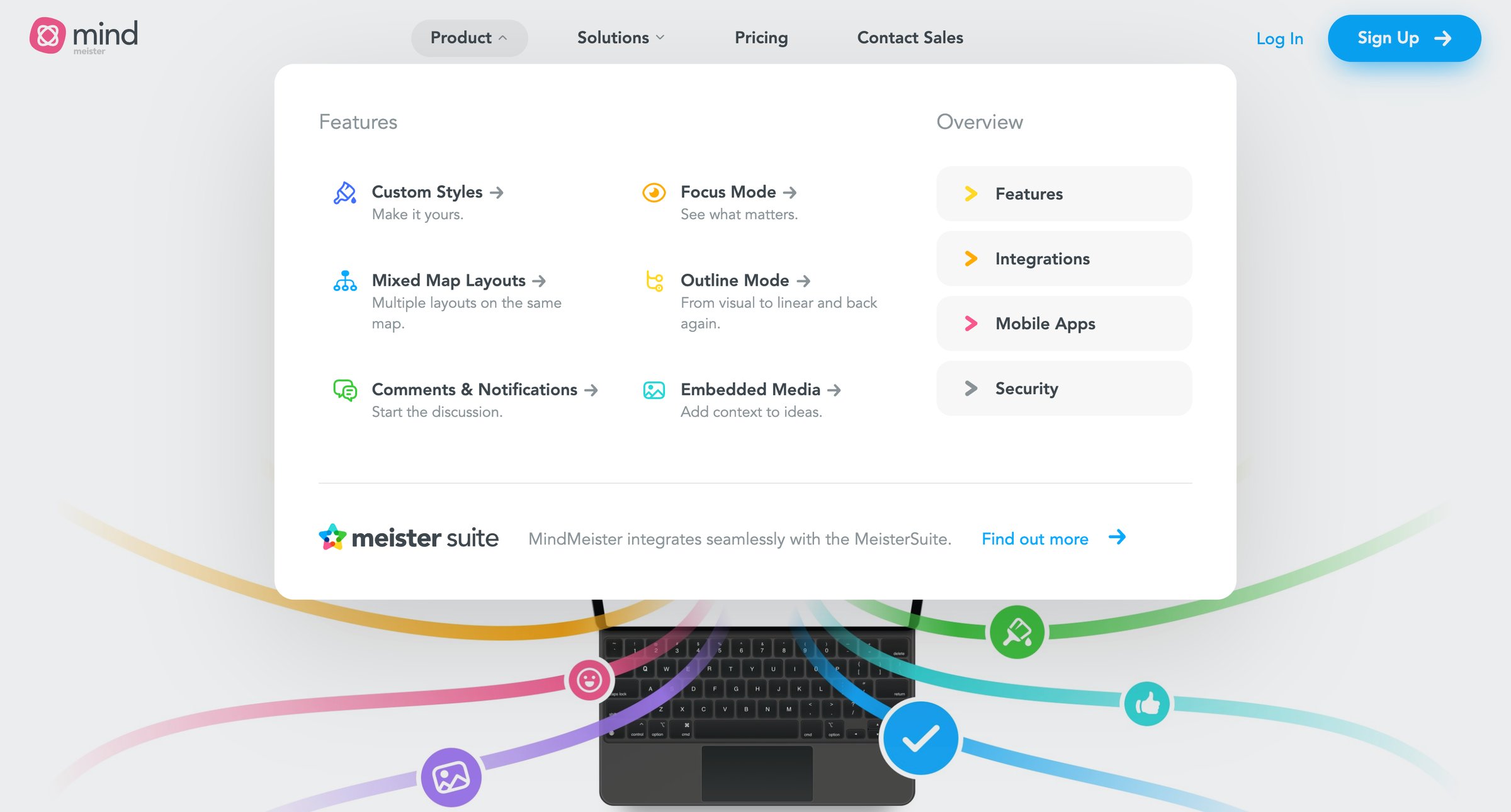 MindMeister - Create Your Mind Maps Online - On Any Device | MindMeister screen