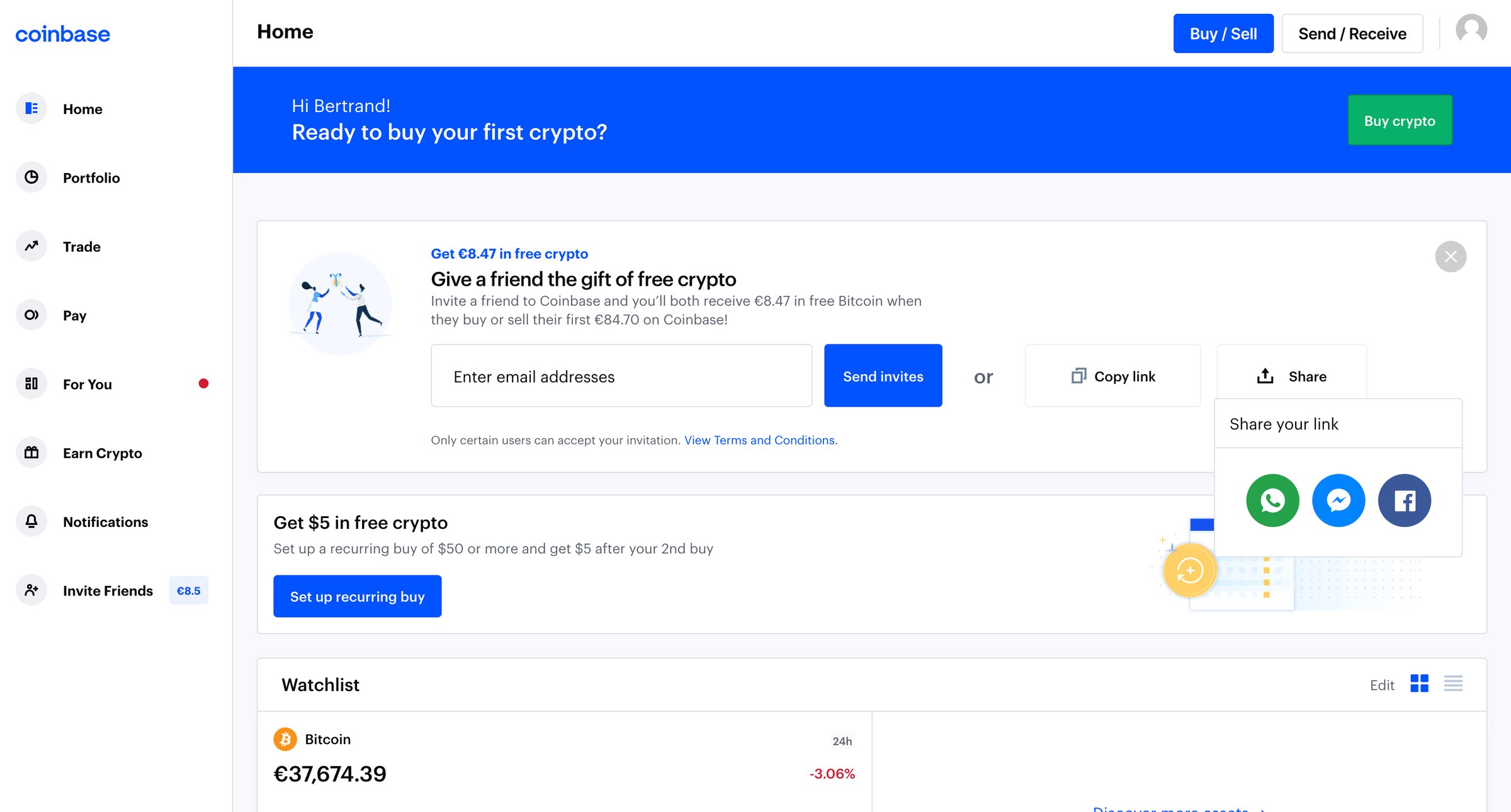Coinbase from Coinbase