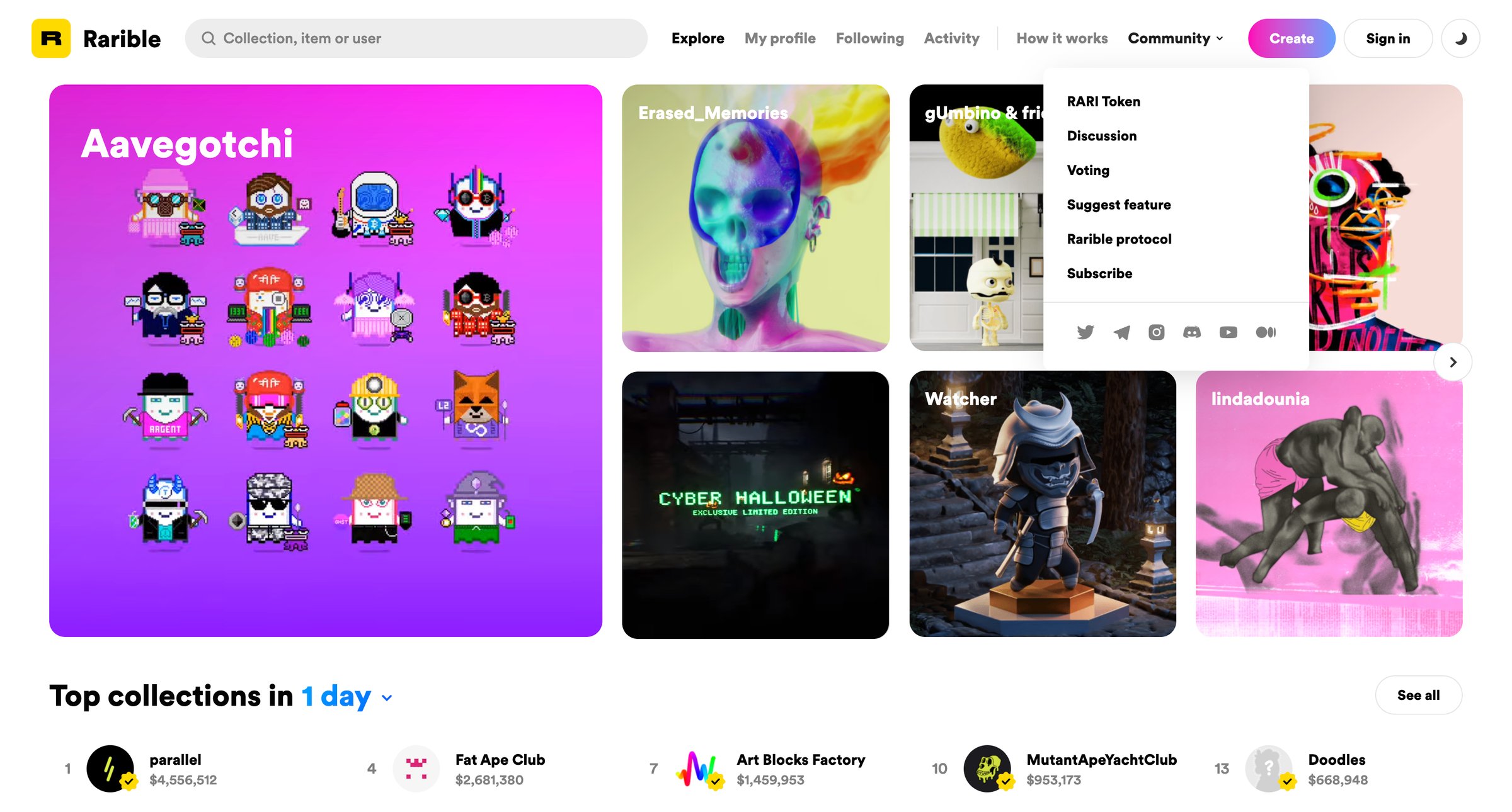 Rarible - Rarible – Create, sell or collect digital items secured with bloc screen