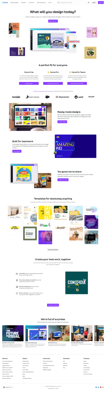 Canva screen