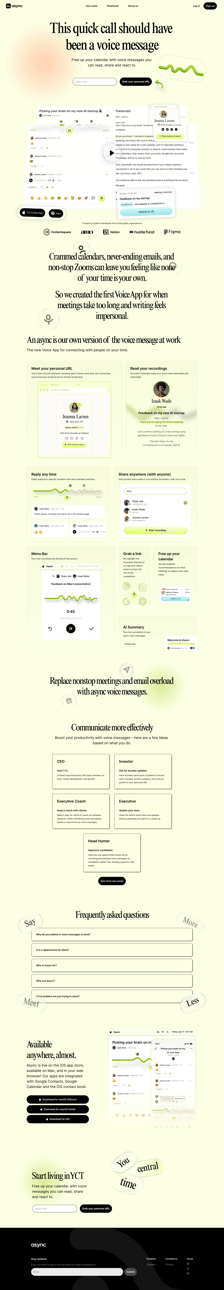 Async screen