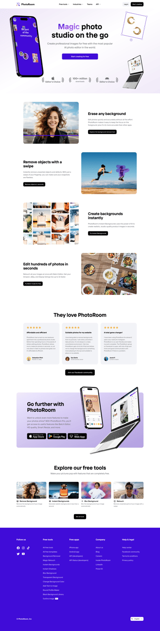 Photoroom screen