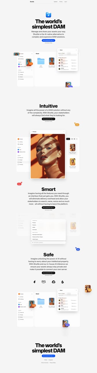 Shuttle screen