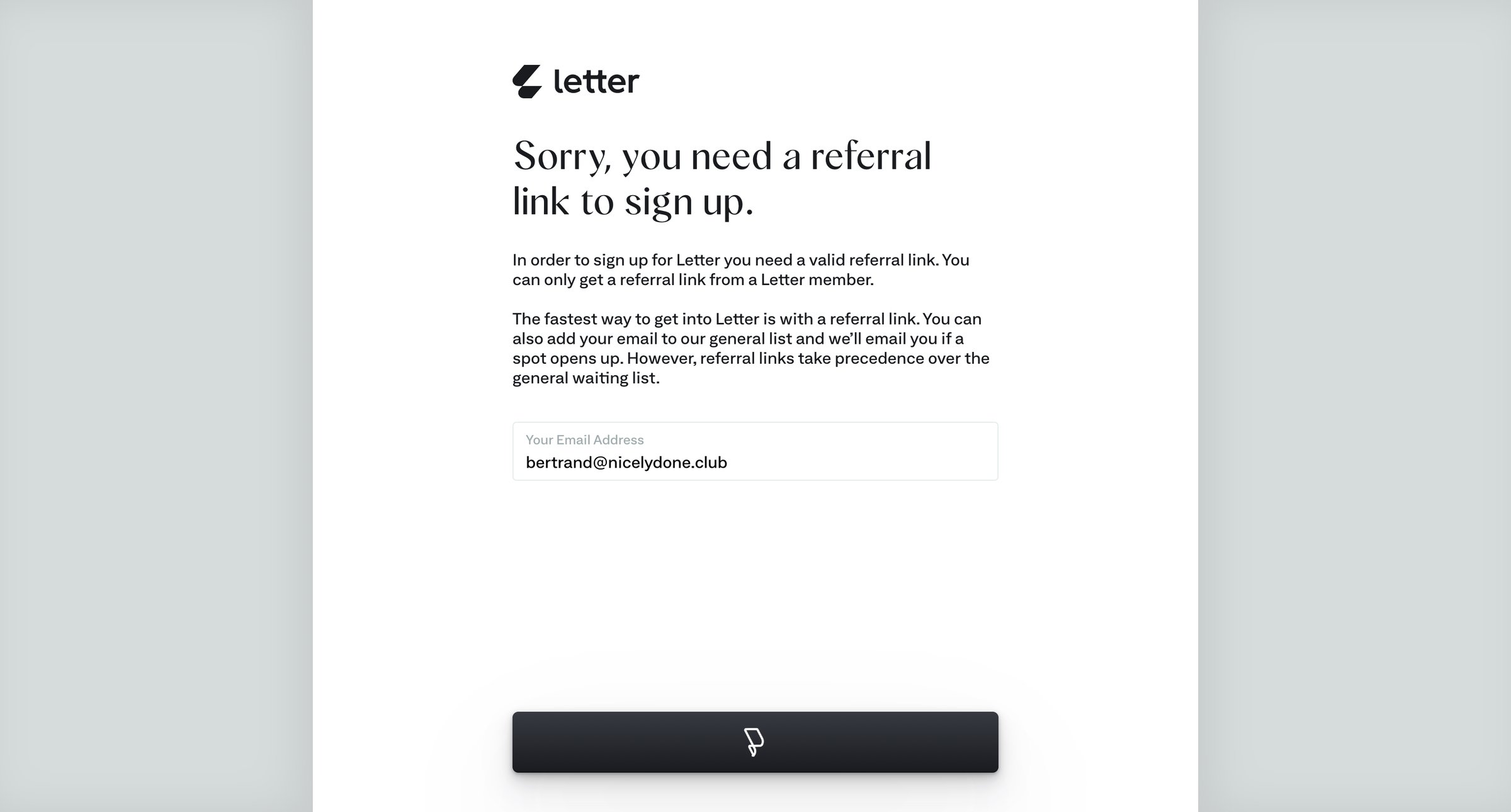 Letter - Letter | Better than banking screen